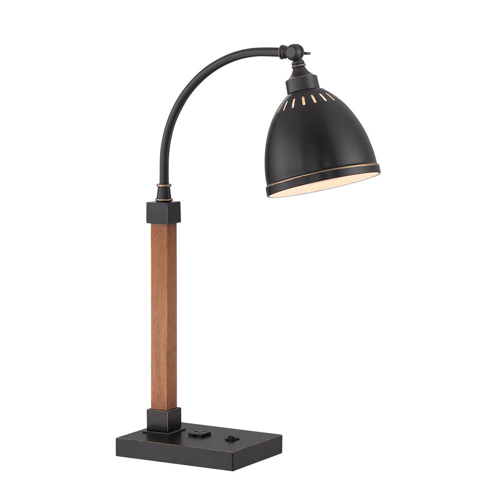 Lite Source LS-22538 Desk Lamp, Dark Bronze, Outletx1pc, E27 Type Cfl 13w