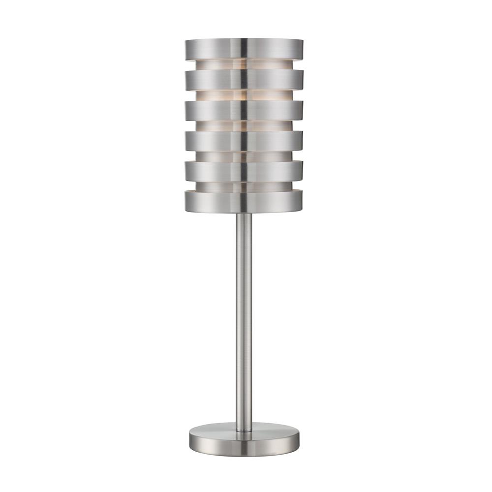 Lite Source LS-22923ALU Metal Table Lamp, Aluminum, Type Cfl 13w