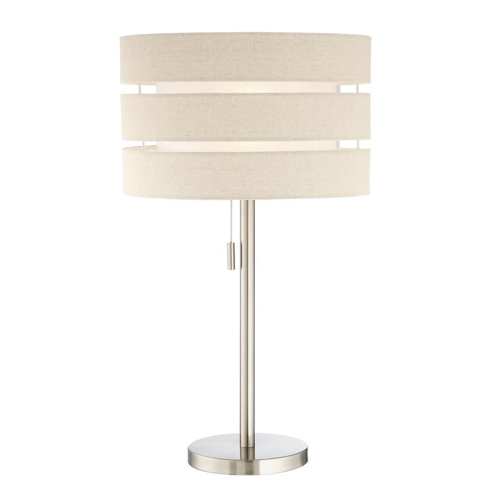 Lite Source LS-23037 Falan Table Lamp, Bn/Linen Shade, E27 Type A 100W
