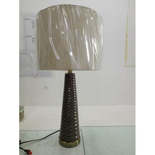 Lite Source LS-23196 Table Lamp, Gunmetal Finished Ceramic/White Linen, A 150W