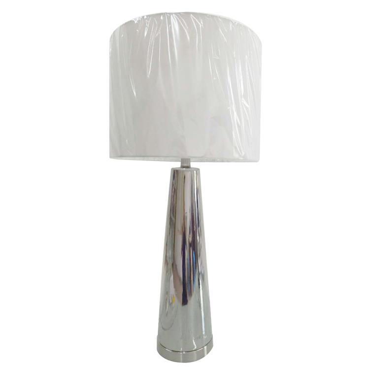 Lite Source LS-23200SILV Table Lamp, Silver Ceramic/Crystal Base/White Fabric, A 150W