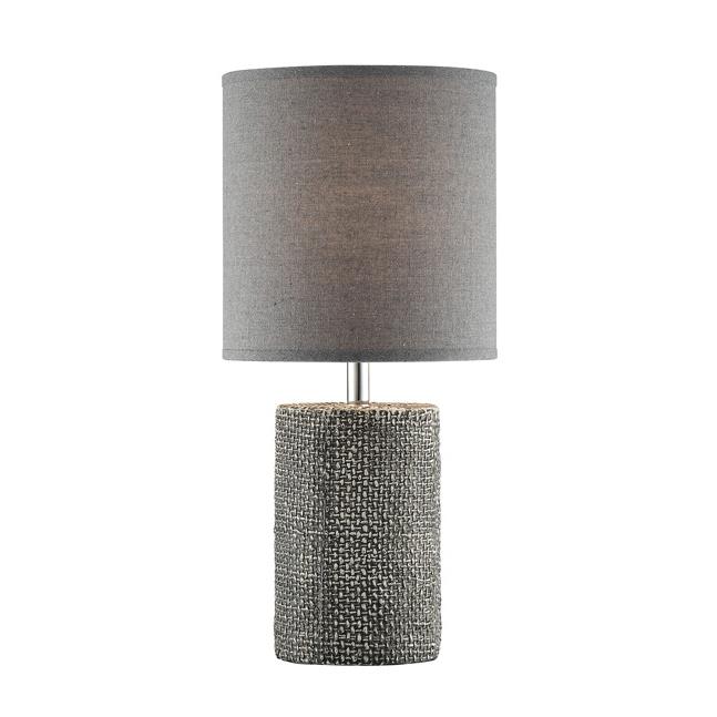 Lite Source LS-23315GREY Table Lamp, Grey Ceramic/grey Fabric Shade , Type E27 A 60w