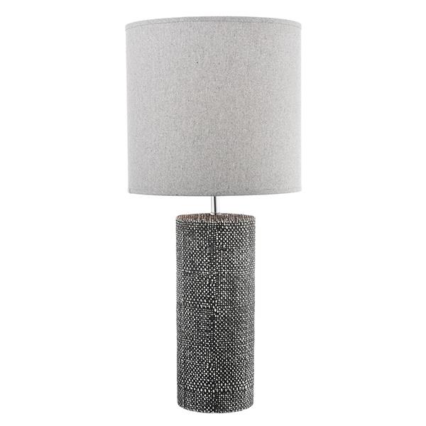 Lite Source LS-23316GREY Table Lamp, Grey Ceramic/grey Fabric Shade , E27 Type A 100w