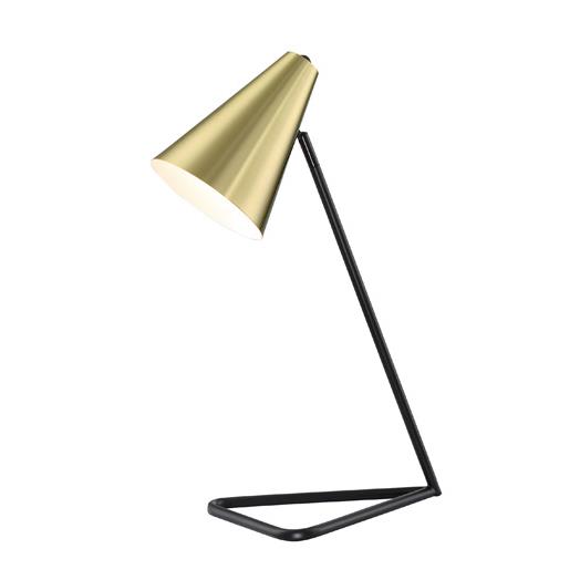 Lite Source LS-23384 Metal Desk Lamp, Gold/black, E27 Type A 60w