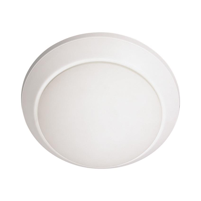 Lite Source LS-5325WHT Panorama 1 Light Flush Mount in White with Frost Glass