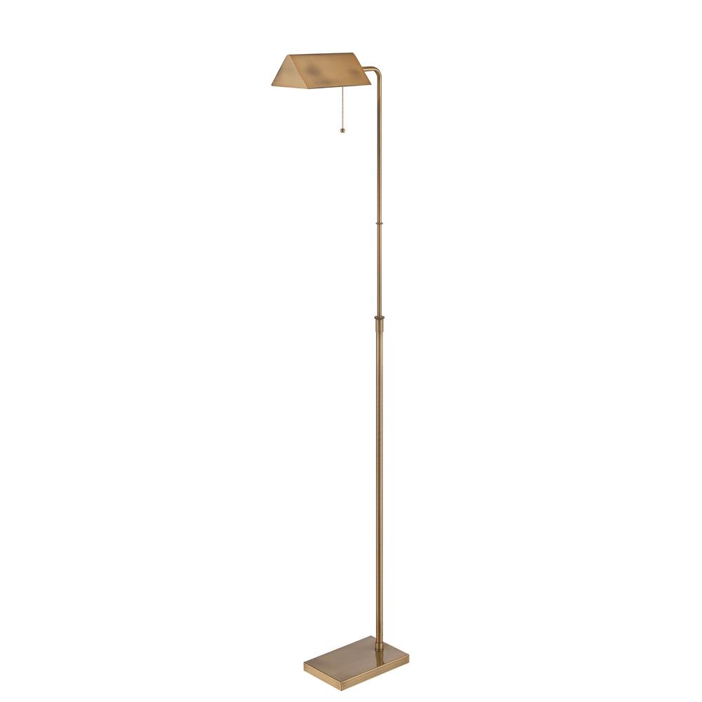 Lite Source LS-82341BB Metal Floor Lamp, Brushed Brass, E27 Type Cfl 23w