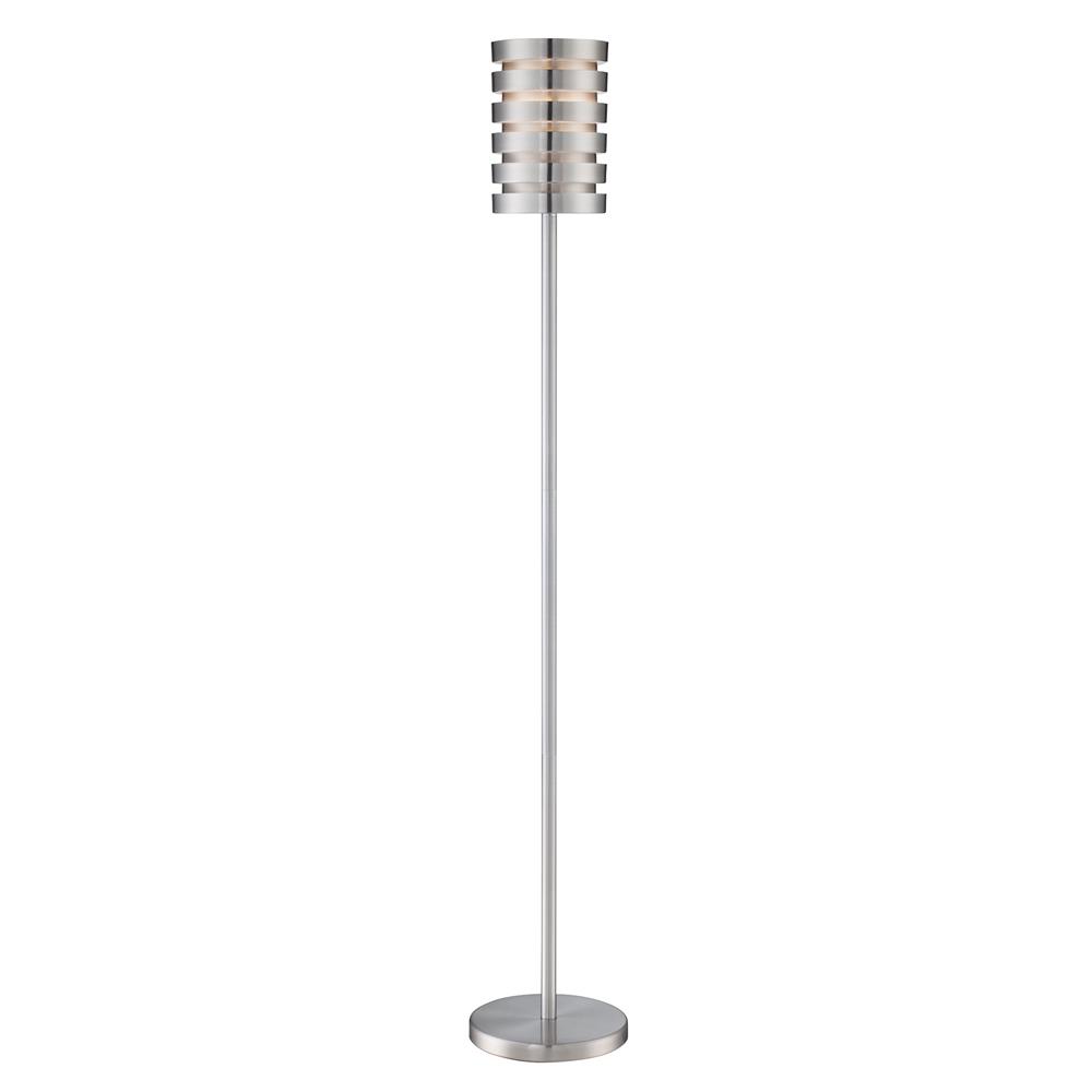 Lite Source LS-82923ALU Metal Floor Lamp, Aluminum, Type Cfl 23w