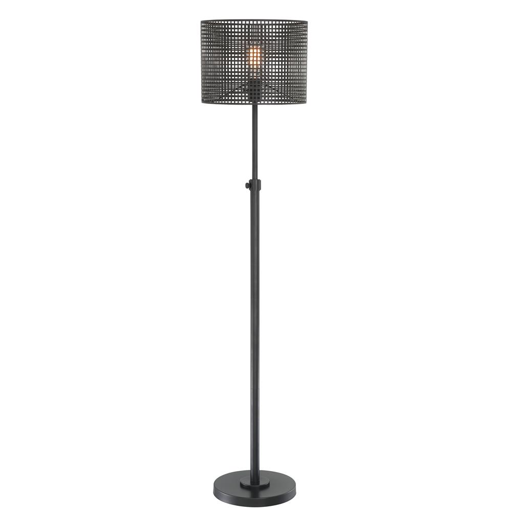 Lite Source LS-83017 Hamilton Floor Lamp, Black/Mesh Metal Shade, E27 Vintage Bulb 60W