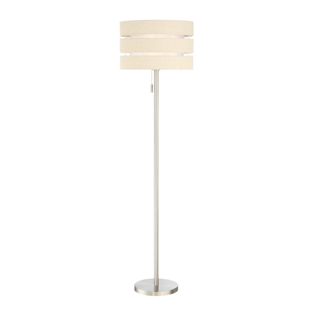 Lite Source LS-83037 Falan Floor Lamp, Bn/Linen Shade, E27 Type A 100W