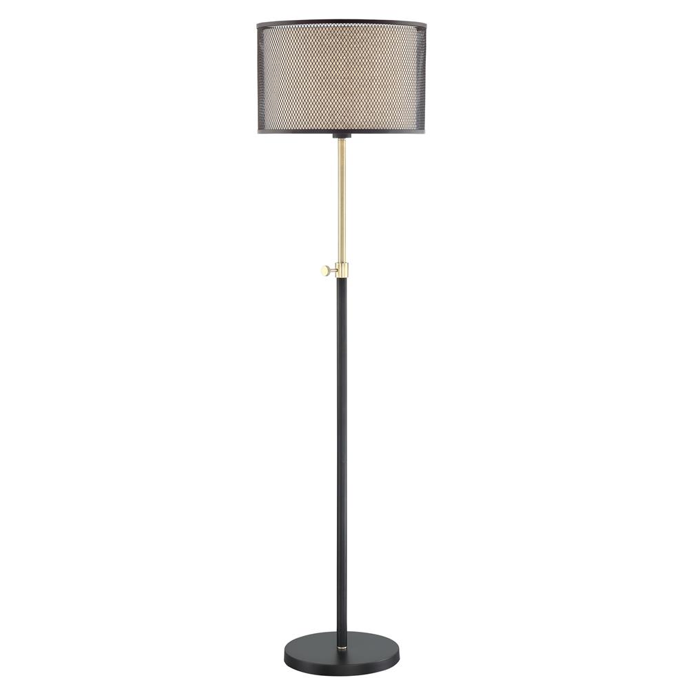 Lite Source LS-83100 Elena Floor Lamp, Coffee/Metal Net Shade/Inner Fabric, E27 A 60W