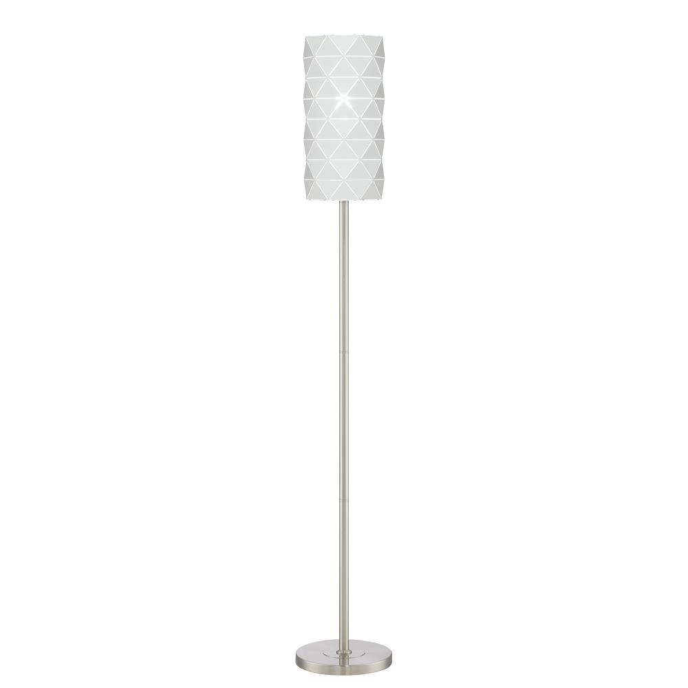 Lite Source LS-83133 Pandora Floor Lamp, Bn/White Metal Cut Shade, E27 Type A 100W
