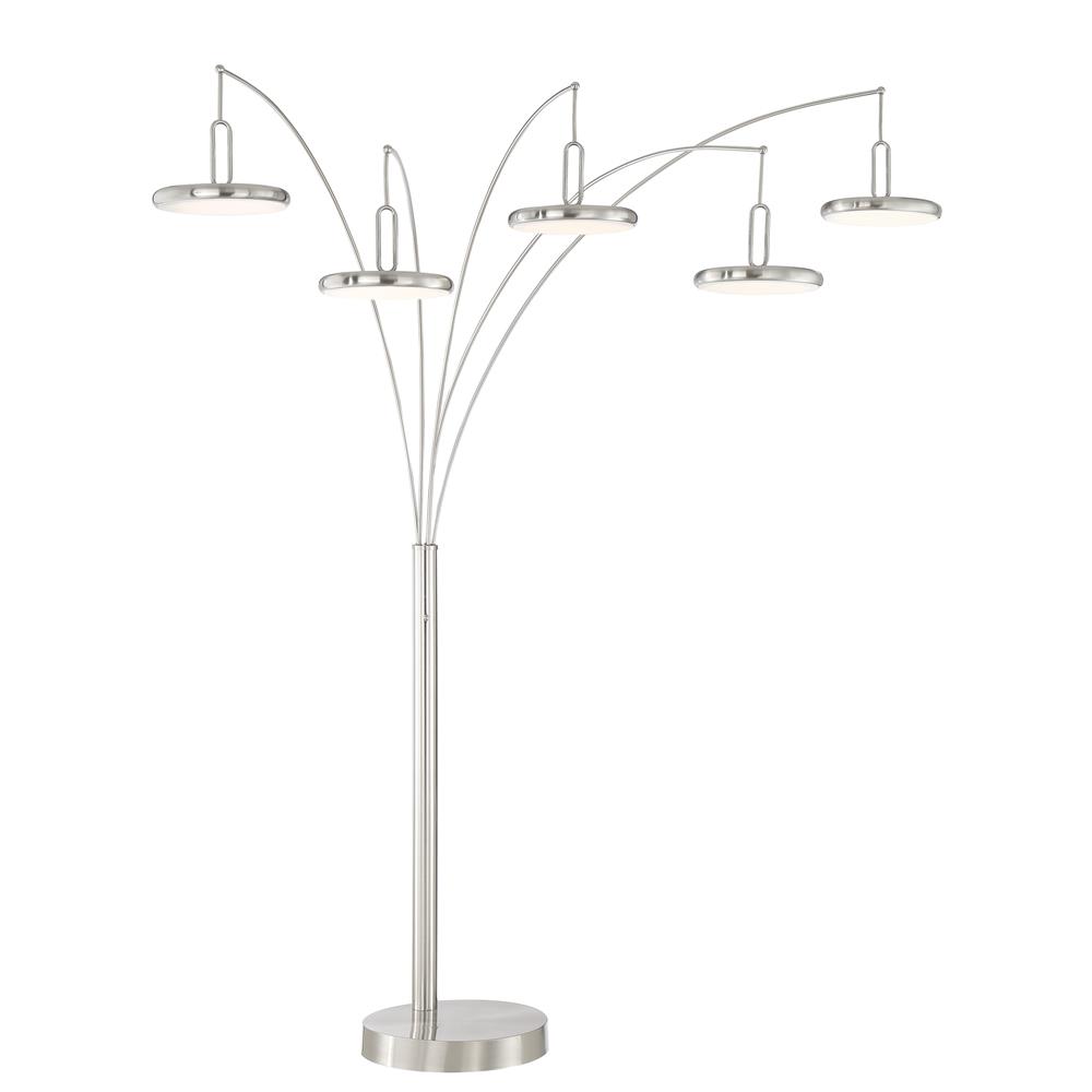 Lite Source LS-83279BN Led 5-lite Arch Lamp, Brushed Nickel, Type Led 15wx5