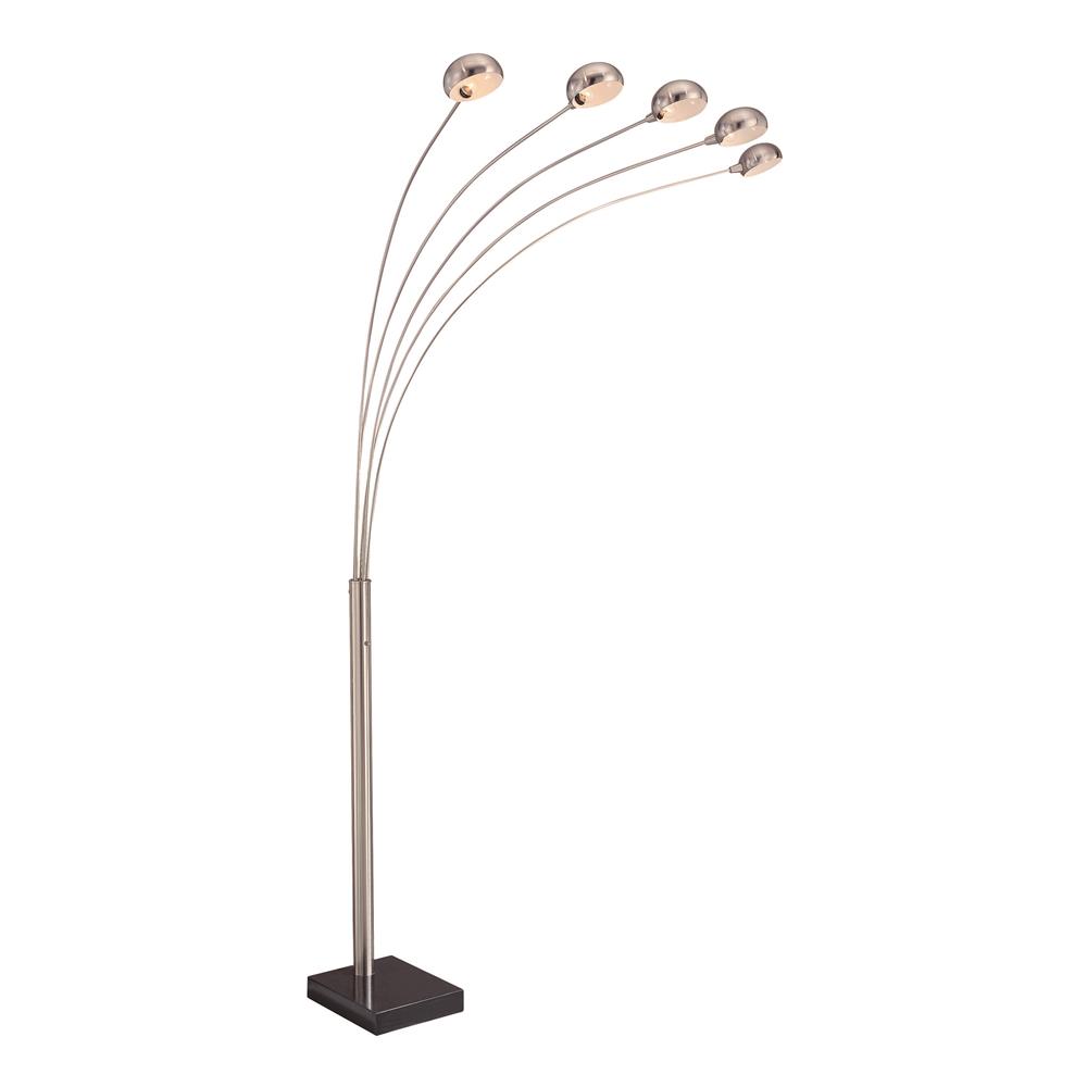 Lite Source LS-9485M/PS Multi-lite 5 Light Arch Lamp in Polished Steel