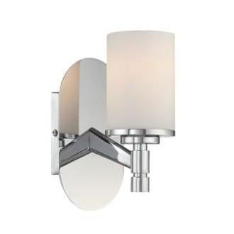 Lite Source LS-16311 Wall Lamp, Chrome/frost Glass Shade, E27 Type A 60w