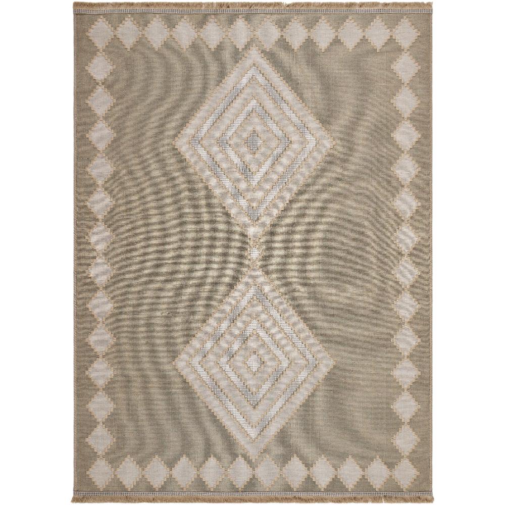 Livabliss MYS-2304 Mystery 27" x 45" Machine Woven Rug in Tan