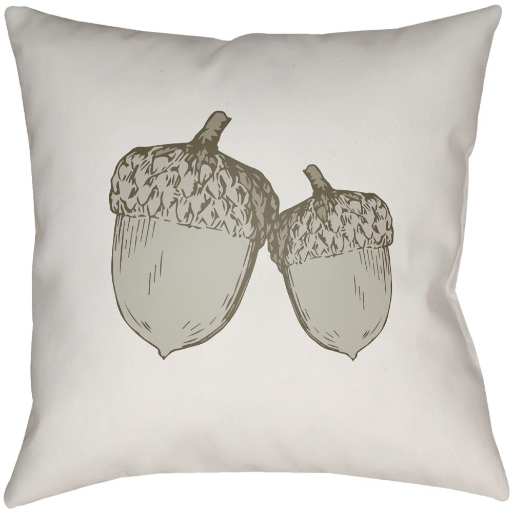 Livabliss ACN001-1818 Acorn ACN-001 18"L x 18"W Accent Pillow Light Grey, Off-White, Pale Slate, Sterling Grey, Pale Pink