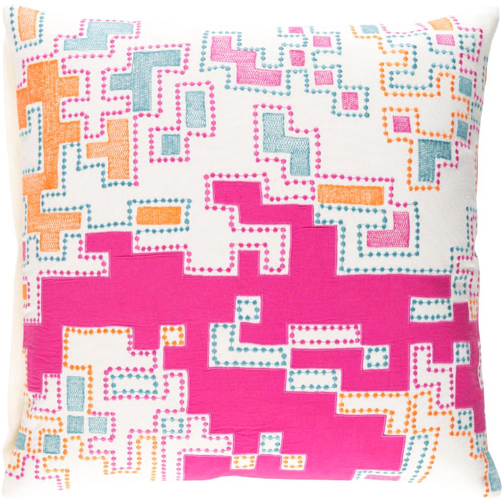 Livabliss ACR002-1818 Macro ACR-002 18"L x 18"W Accent Pillow in Pink