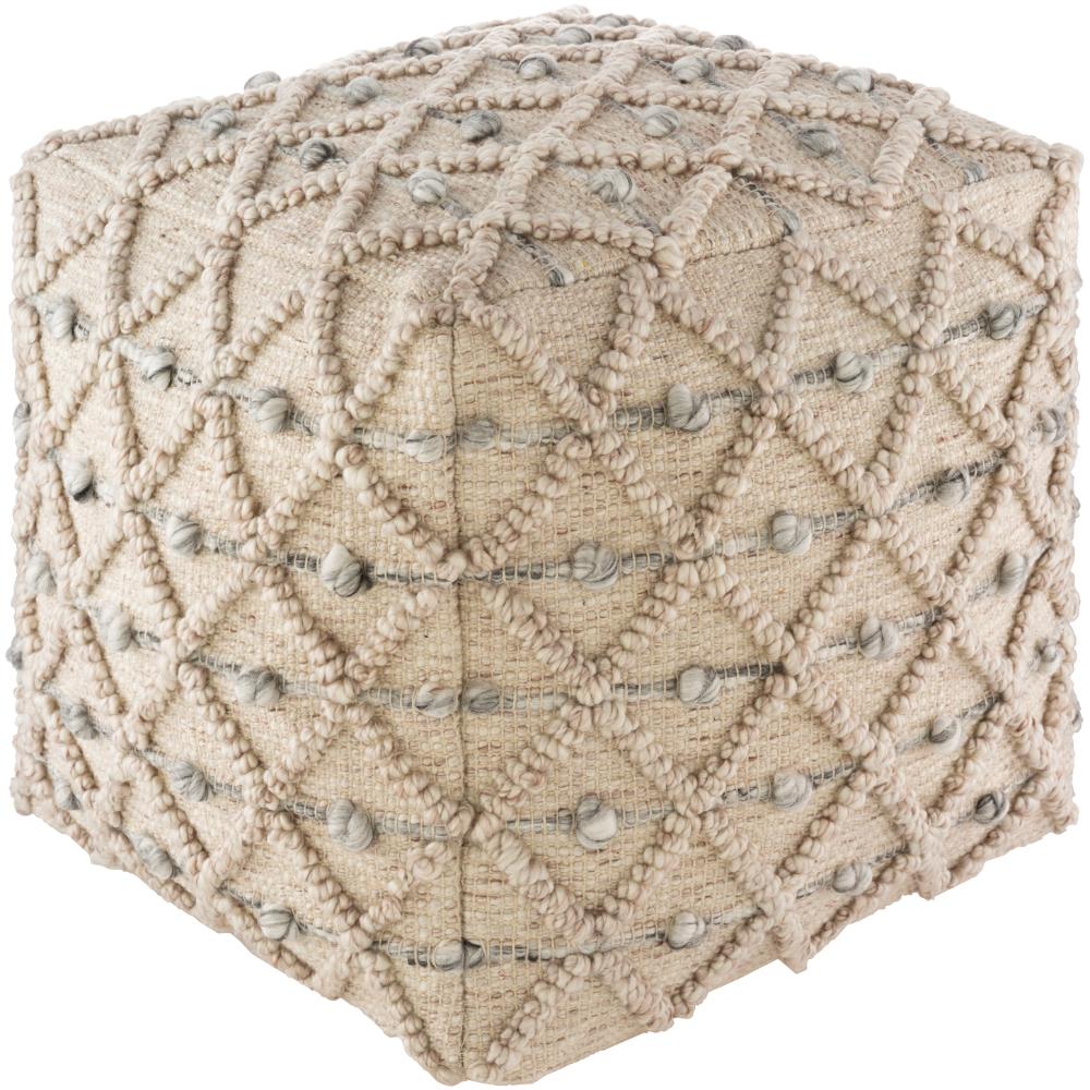 Livabliss ARPF001-181818 Anders ARPF-001 18"H x 18"W x 18"D Pouf in Taupe