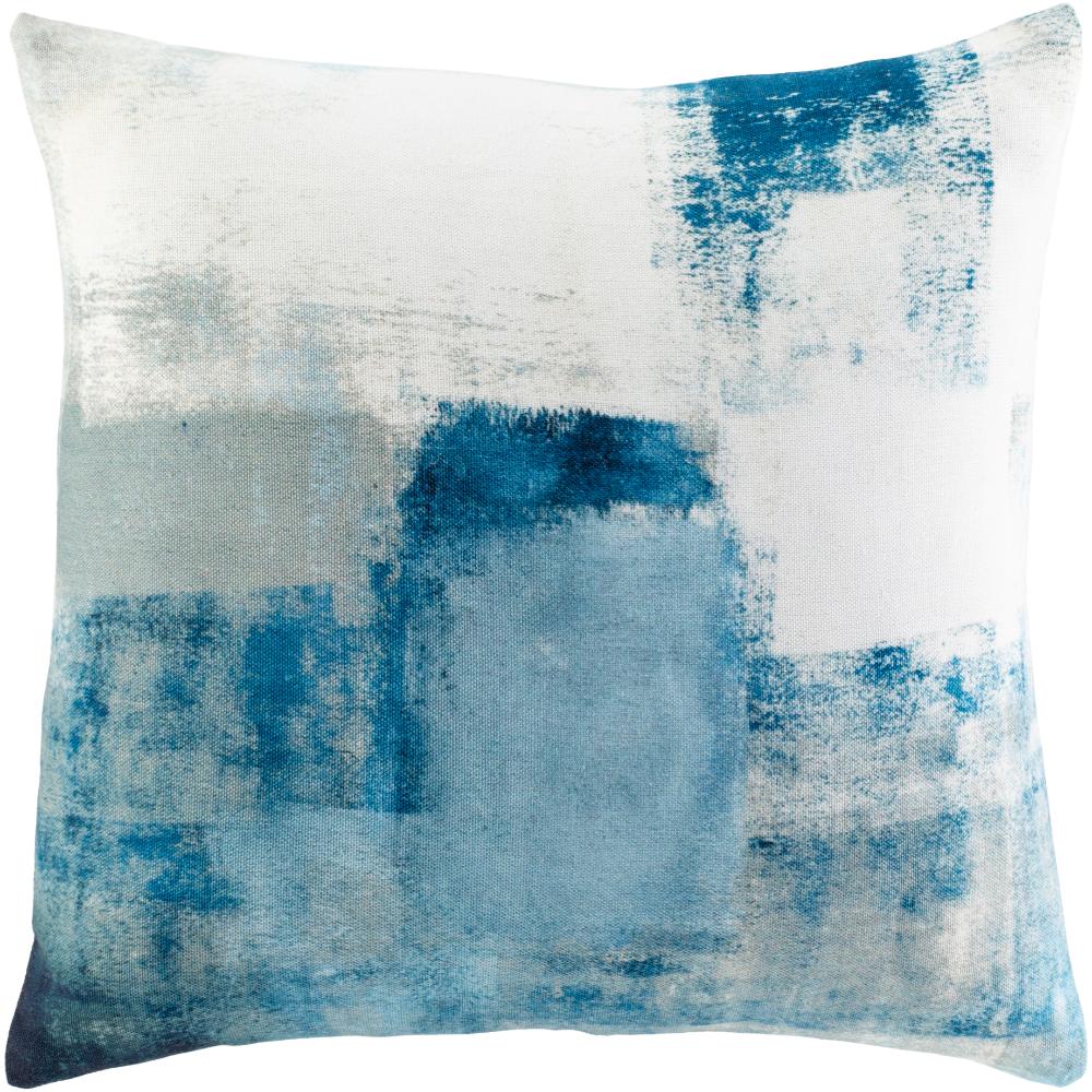 Livabliss BLN004-1818 Balliano BLN-004 18"L x 18"W Accent Pillow Pale Blue, Blue, Ink Blue, White, Light Sage