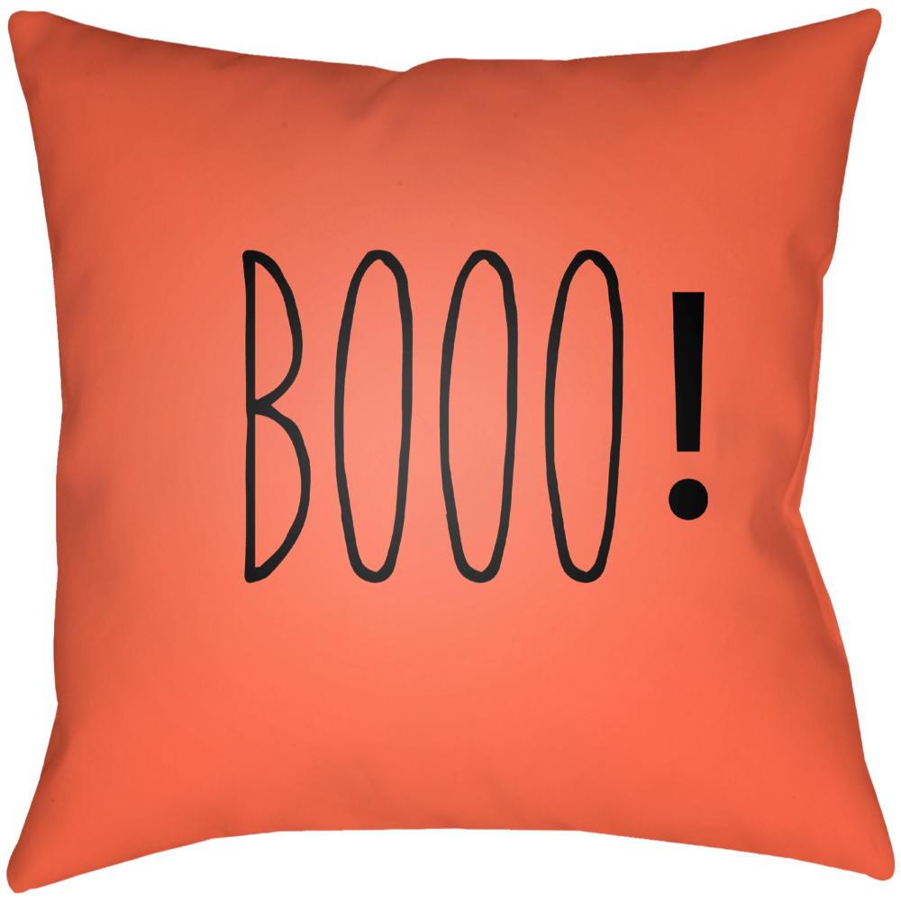Livabliss BOO101-1818 Boo BOO-101 18"L x 18"W Accent Pillow Dark Coral, Terracotta, Ivory, Brick, Apricot