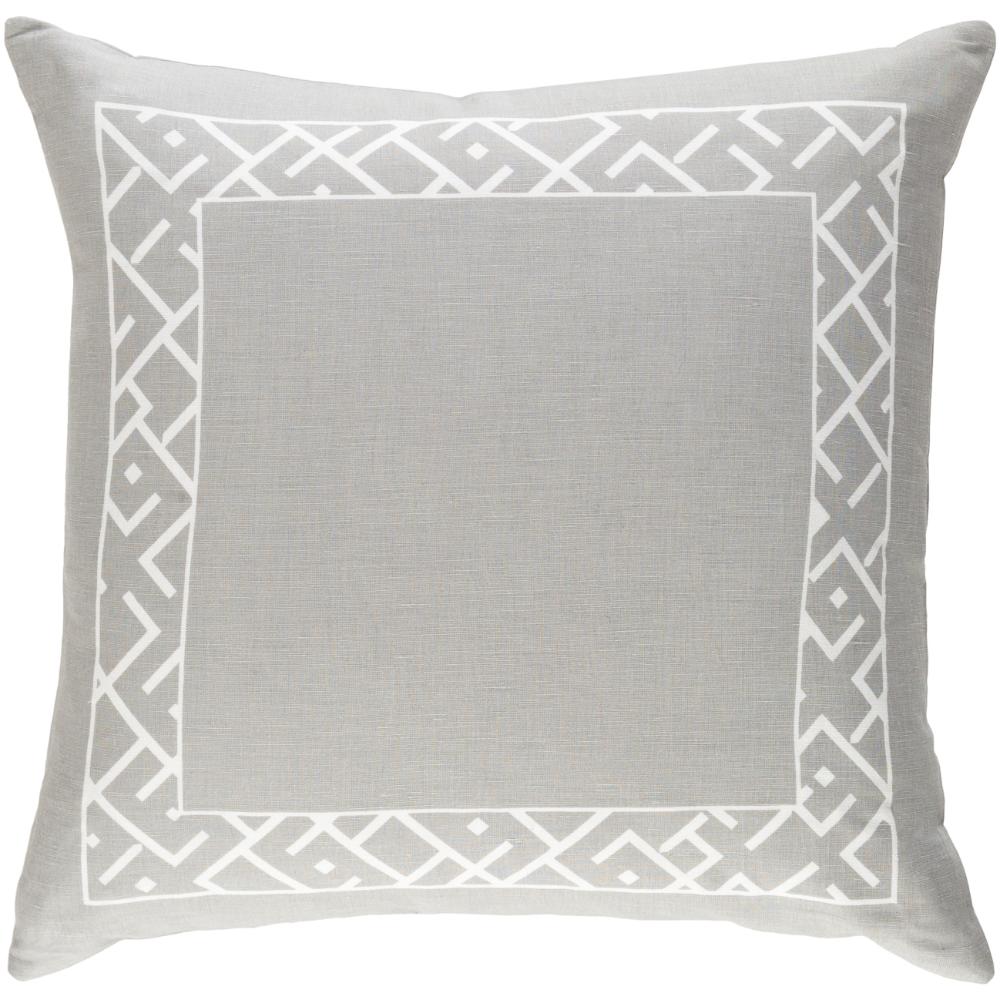 Livabliss ETPA7221-1818 Ethiopia ETPA-7221 18"L x 18"W Accent Pillow Medium Gray, IvoryMain: Light Gray, Ivory