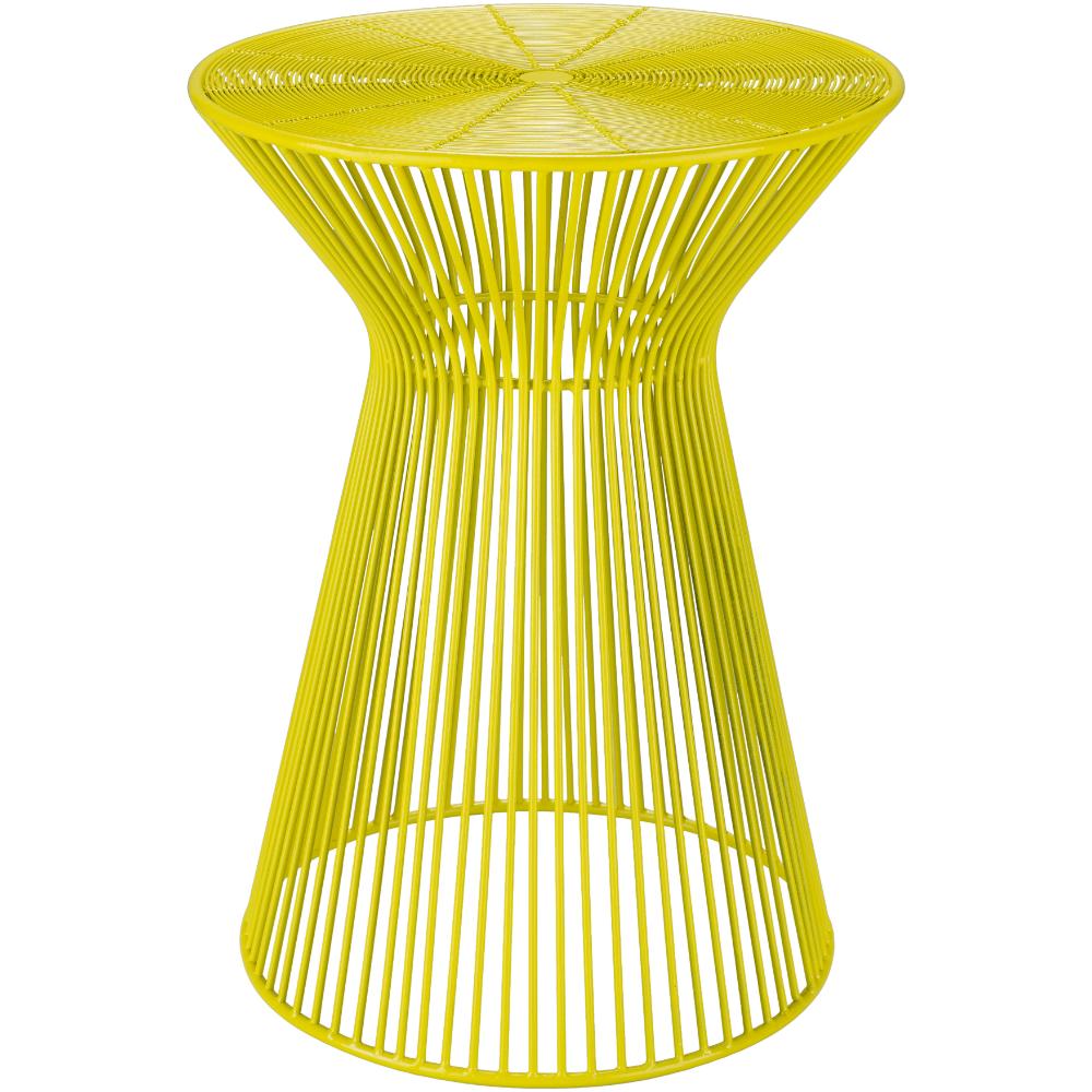 Livabliss FIFE104-131318 Fife FIFE-104 18"H x 14"W x 14"D End Table in Top: Bright Yellow; Base: Bright Yellow
