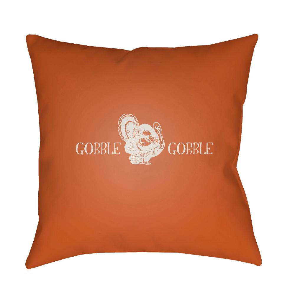 Livabliss GOBB001-1818 Gobble Gobble GOBB-001 18"L x 18"W Accent Pillow Brick, Clay, Pearl, Sepia