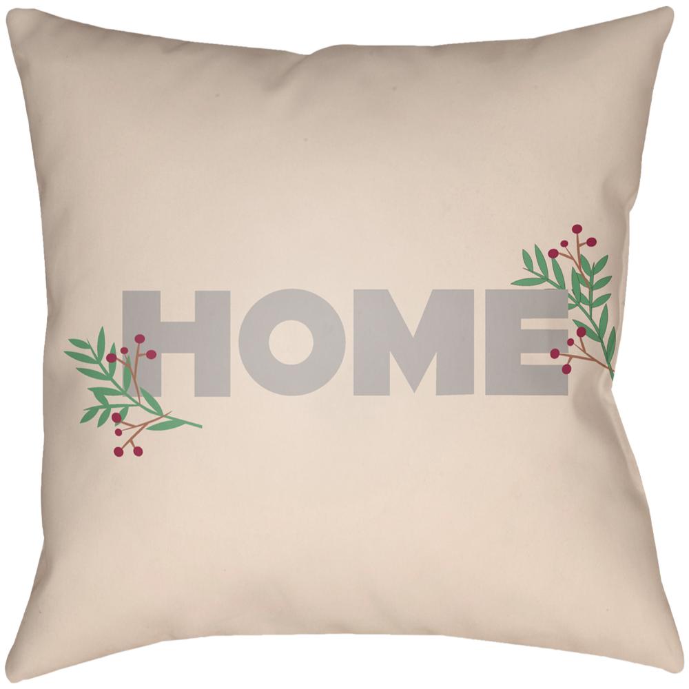 Livabliss HDO002-1616 Holiday Home HDO-002 16"L x 16"W Accent Pillow Ash, Pearl, Ivory