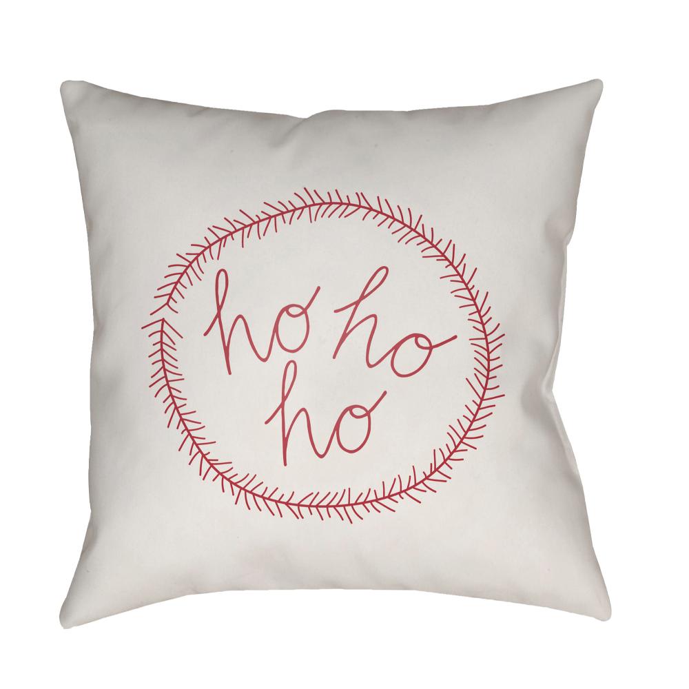 Livabliss HDY030-1818 Hohoho HDY-030 18"L x 18"W Accent Pillow Light Grey, Ivory, Pale Pink