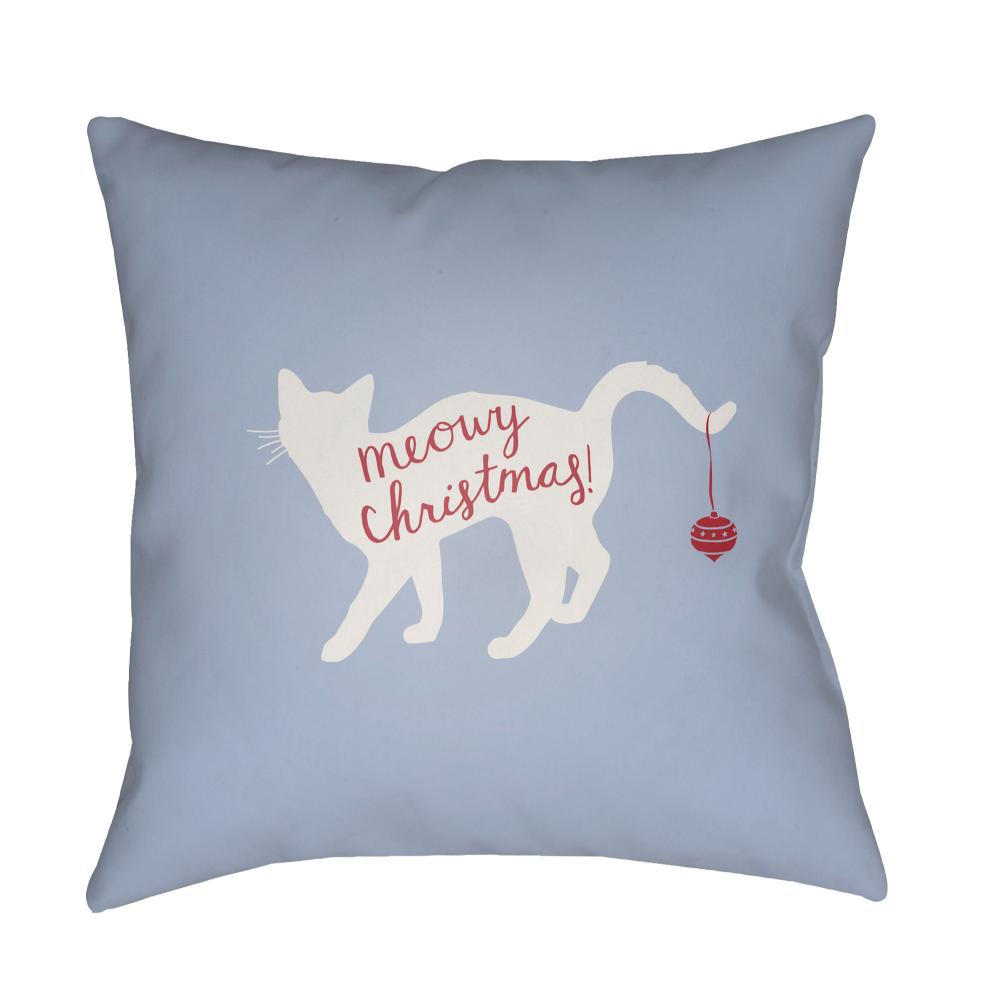 Livabliss HDY059-1818 Meowy HDY-059 18"L x 18"W Accent Pillow in Metallic - Silver