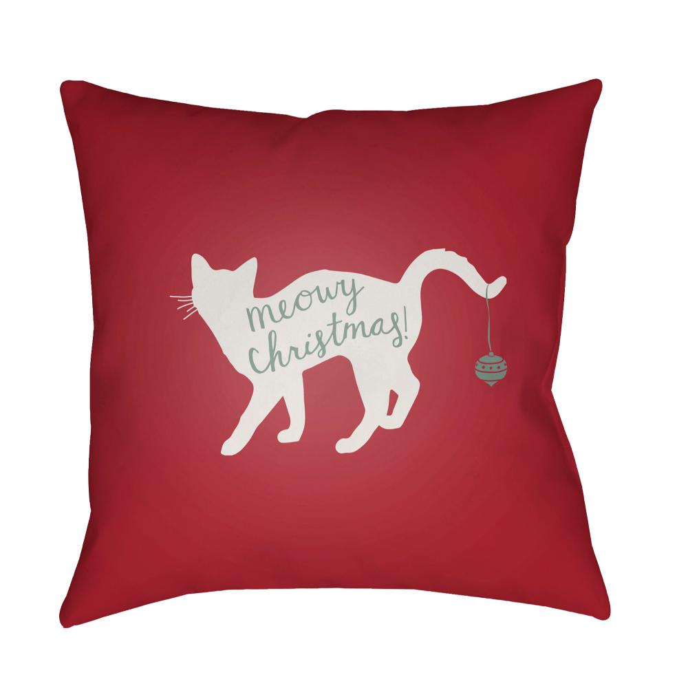 Livabliss HDY061-1818 Meowy HDY-061 18"L x 18"W Accent Pillow in Light Silver
