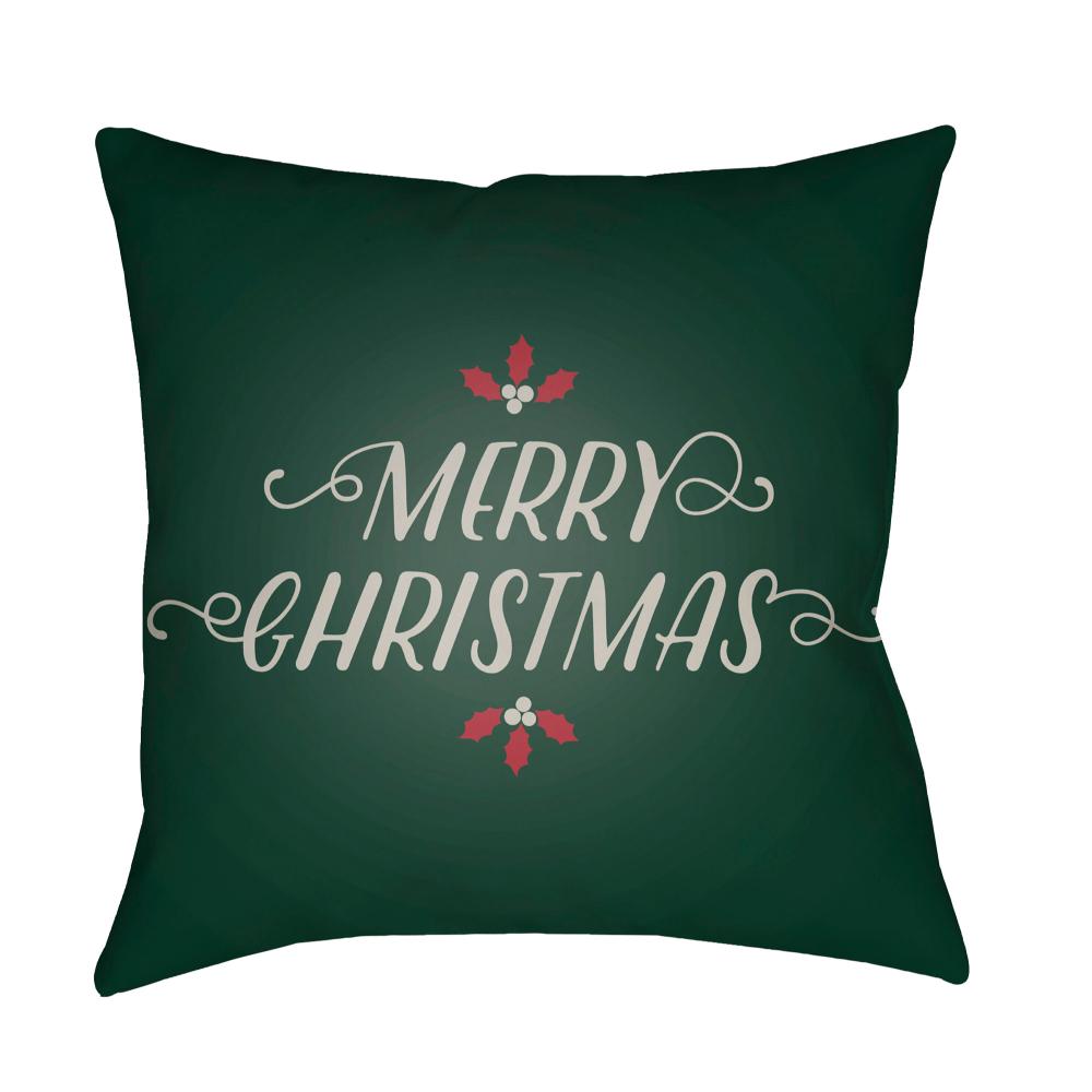 Livabliss HDY069-1818 Merry Christmas I HDY-069 18"L x 18"W Accent Pillow in Onyx