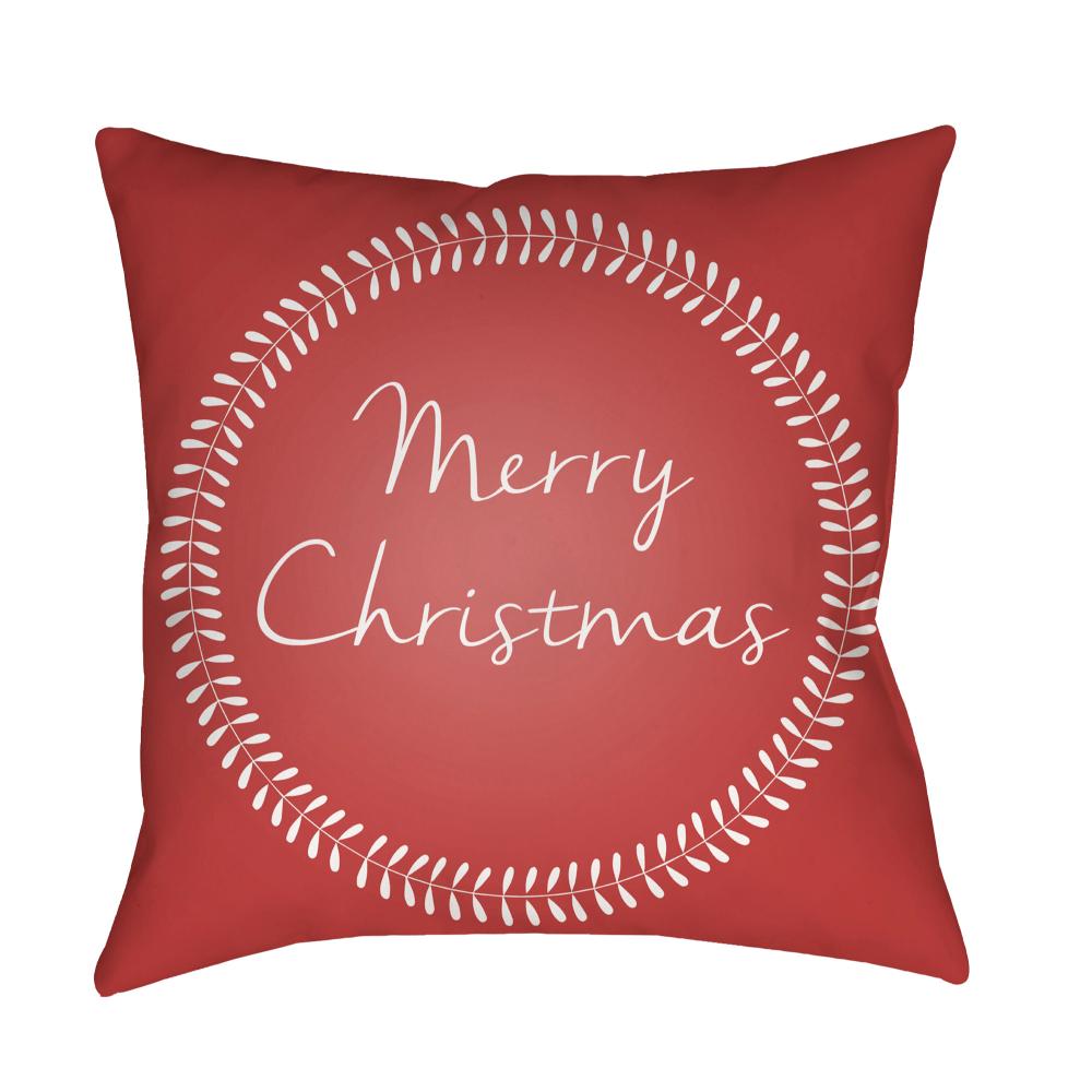 Livabliss HDY075-1818 Merry Christmas II HDY-075 18"L x 18"W Accent Pillow in Brick