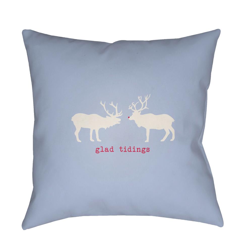 Livabliss HDY083-1818 Reindeer HDY-083 18"L x 18"W Accent Pillow in Metallic - Silver