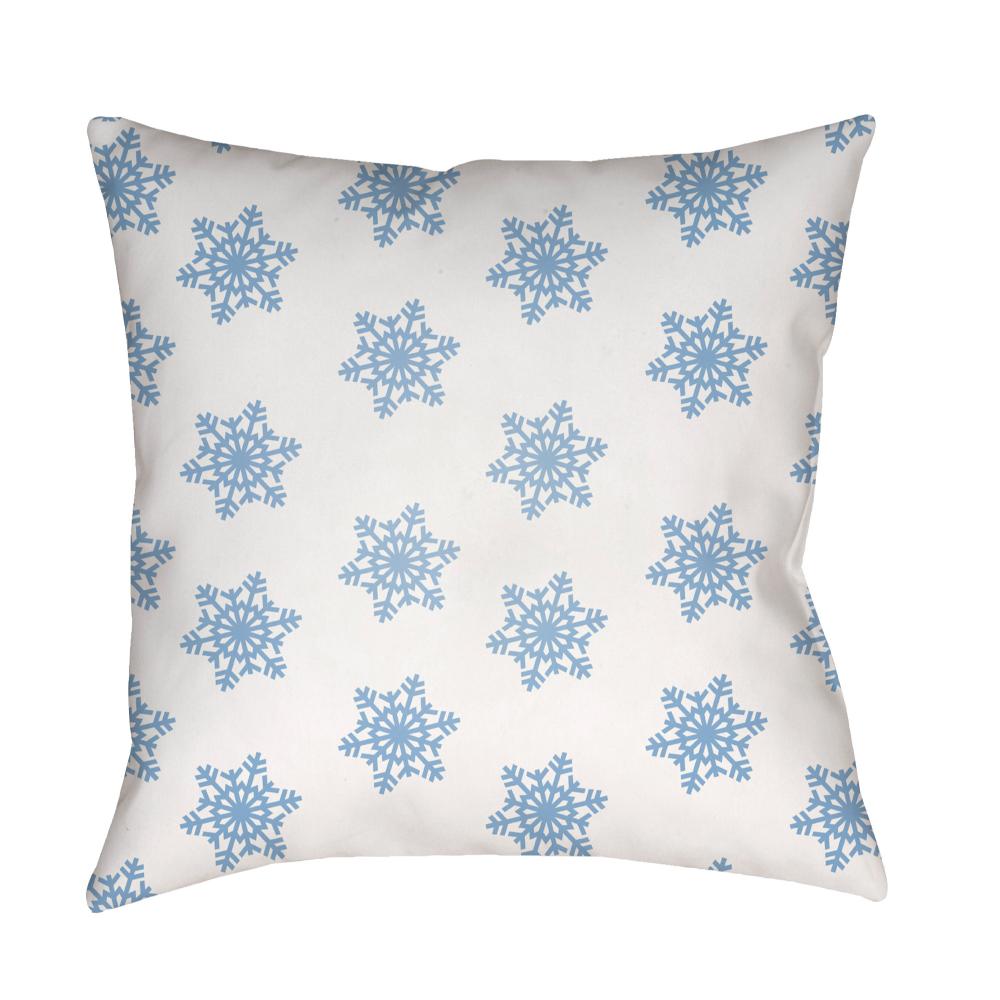 Livabliss HDY097-1818 Snowflakes HDY-097 18"L x 18"W Accent Pillow in Off-White