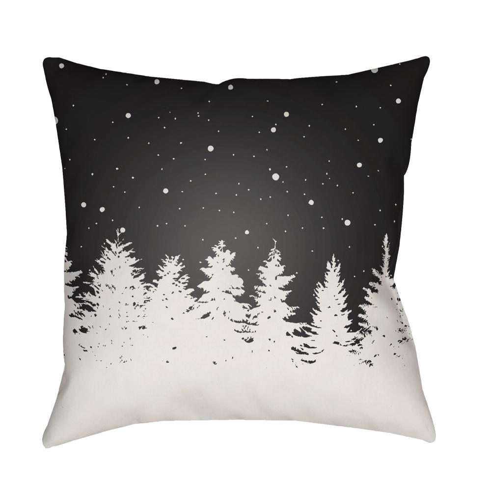 Livabliss HDY112-1818 Trees HDY-112 18"L x 18"W Accent Pillow in Light Silver