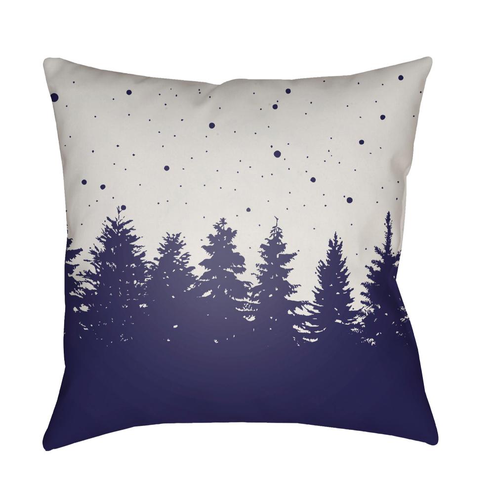 Livabliss HDY113-1818 Trees HDY-113 18"L x 18"W Accent Pillow in Light Grey