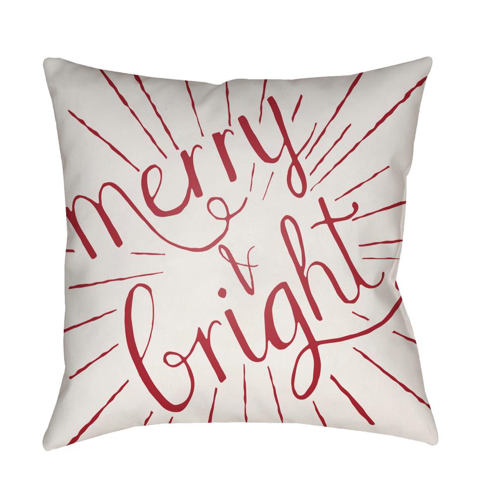 Livabliss HDY121-1818 Merry and Bright HDY-121 18"L x 18"W Accent Pillow in Light Silver