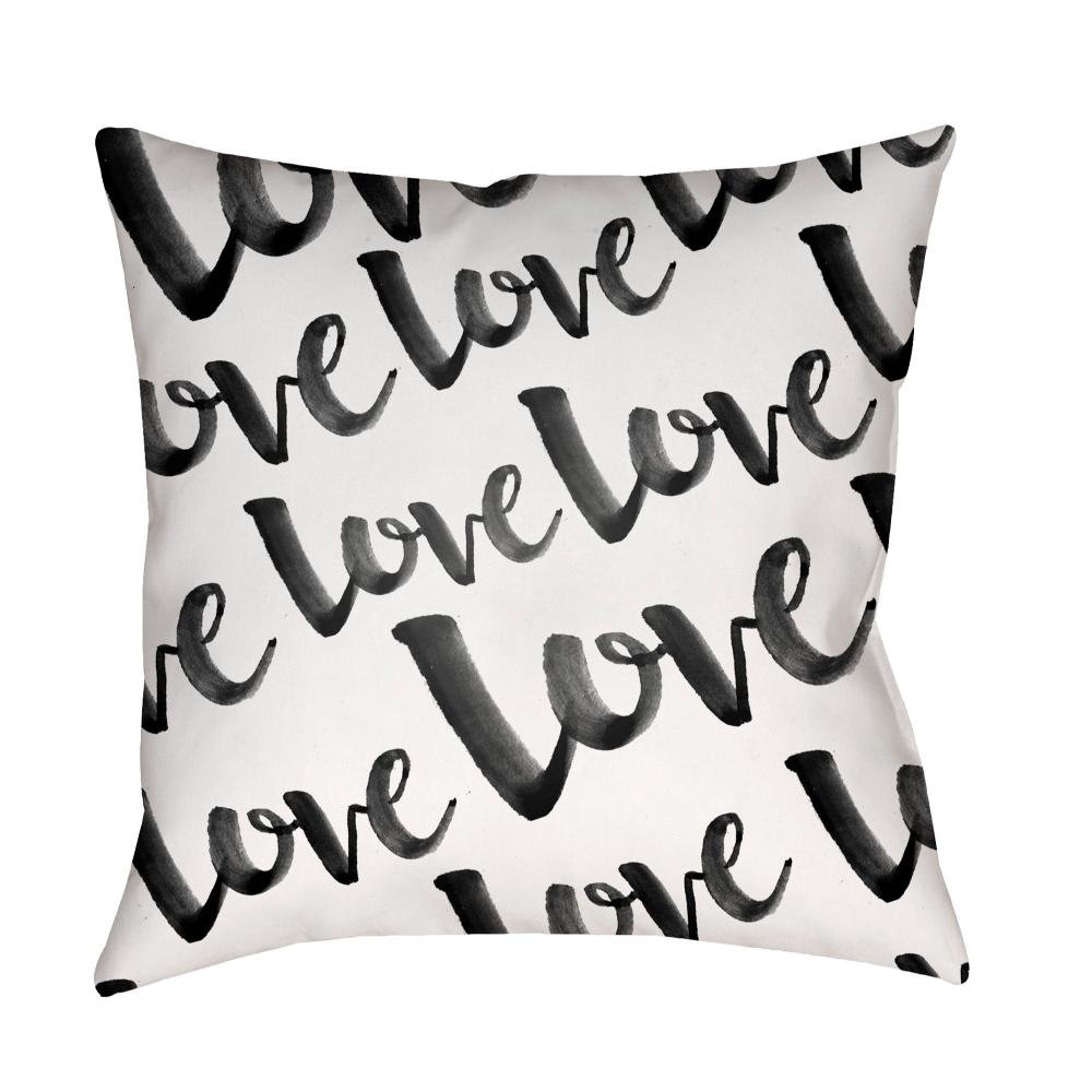 Livabliss HEART004-1818 Love HEART-004 18"L x 18"W Accent Pillow in Off-White