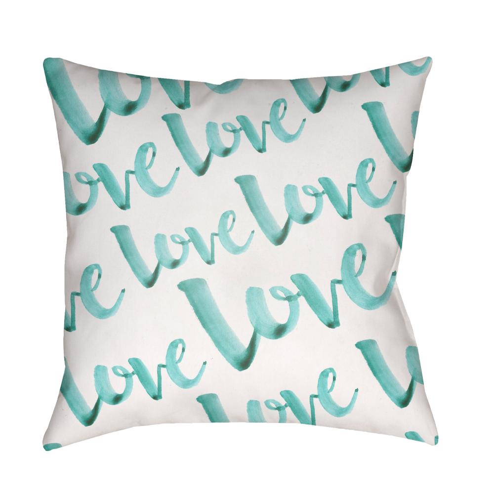Livabliss HEART005-1818 Love HEART-005 18"L x 18"W Accent Pillow in Off-White