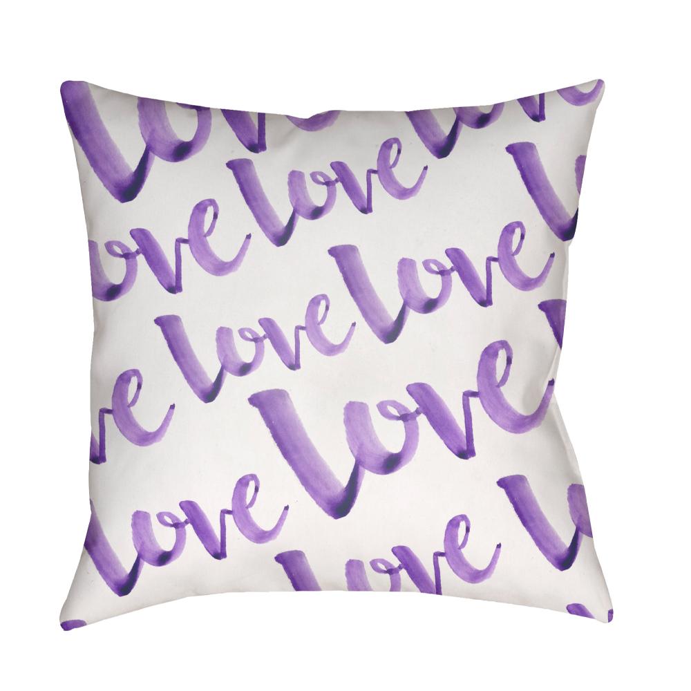 Livabliss HEART006-1818 Love HEART-006 18"L x 18"W Accent Pillow in Off-White