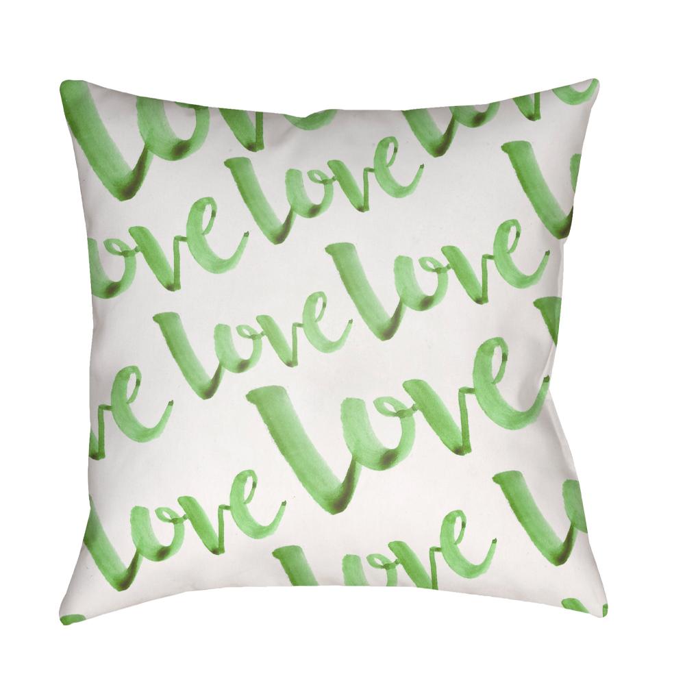 Livabliss HEART007-1818 Love HEART-007 18"L x 18"W Accent Pillow in Off-White