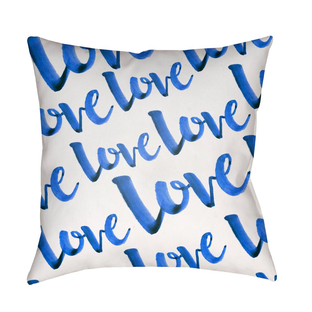 Livabliss HEART008-1818 Love HEART-008 18"L x 18"W Accent Pillow in Off-White
