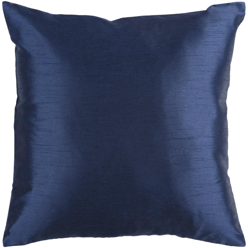 Livabliss HH032-1818 Solid Luxe HH-032 18"L x 18"W Accent Pillow in Blue