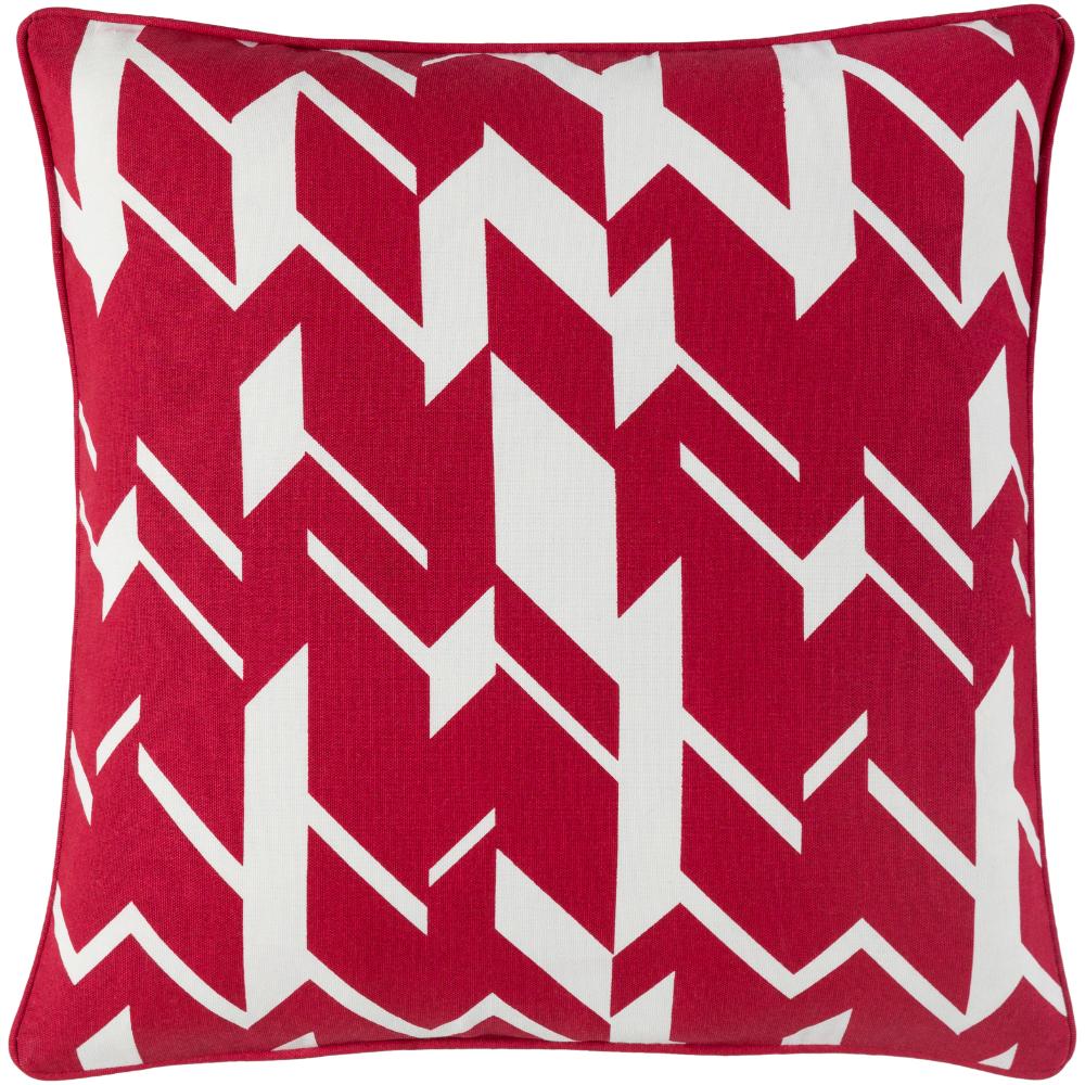Livabliss HOLI7269-1818 Holiday HOLI-7269 18"L x 18"W Accent Pillow Red, IvoryMain: Bright Red, Ivory