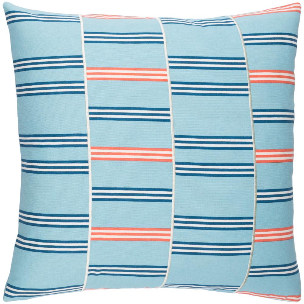 Livabliss INA001-2020D Lina INA-001 20"L x 20"W Accent Pillow in Light Blue