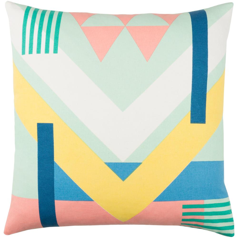 Livabliss INA005-1818 Lina INA-005 18"L x 18"W Accent Pillow in Bright Yellow