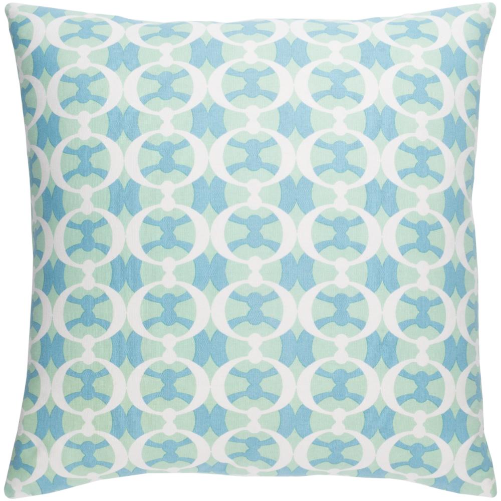 Livabliss INA016-1818 Lina INA-016 18"L x 18"W Accent Pillow in Blue