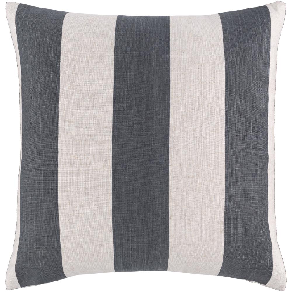 Livabliss JS009-1818 Simple Stripe JS-009 18"L x 18"W Accent Pillow in Ivory