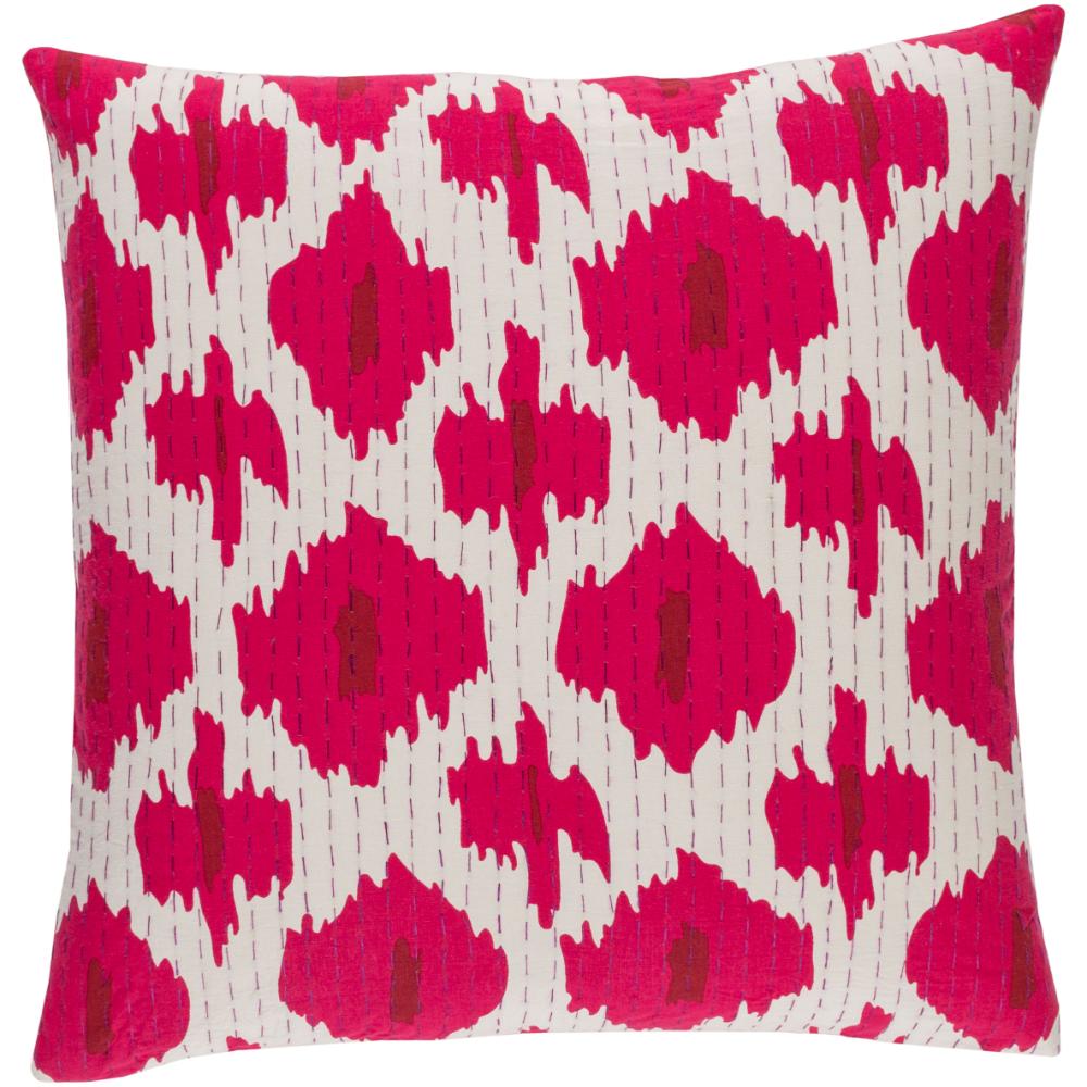 Livabliss KTH001-1818 Kantha KTH-001 18"L x 18"W Accent Pillow in Pink